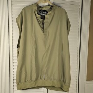 Zero Restrictions Golf Outerwear Tan Lightweight Sleeveless Pullover Vest XXL
